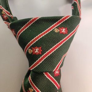 BRIAR PRIDE OF ENGLAND TIE NECKTIE GREEN STRIPED